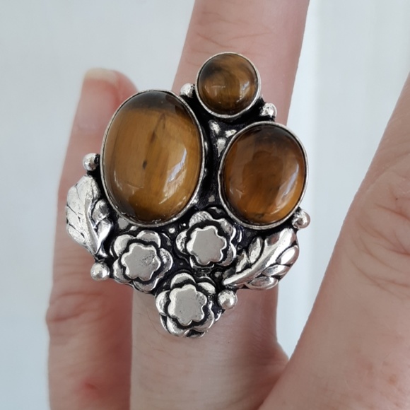 New Tiger Eye 925 Silver Ring. - Picture 6 of 8